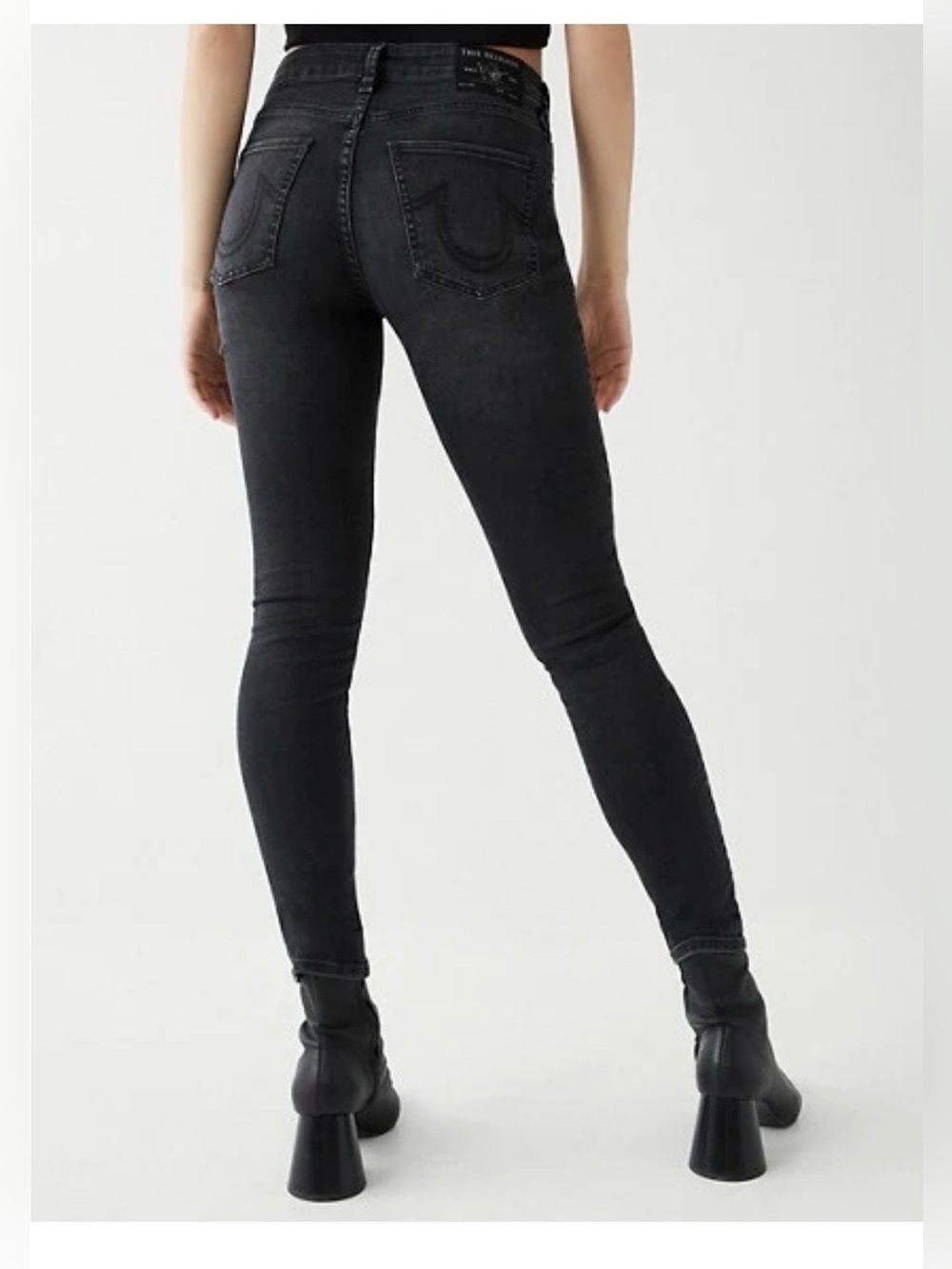 True Religion Jennie Charcoal High-Rise Skinny Jeans
